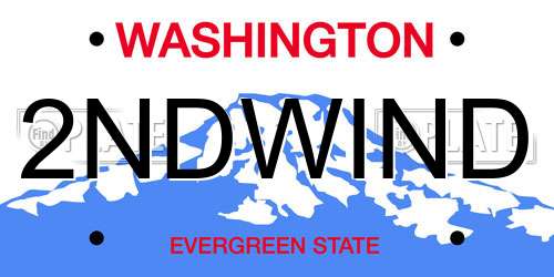 2NDWIND Washington License Plate