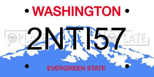 2NTI57 Washington License Plate