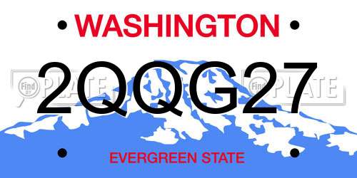 2QQG27 Washington License Plate