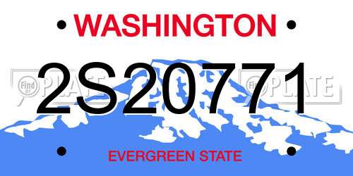 2S20771 Washington License Plate