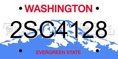 2SC4128 Washington License Plate
