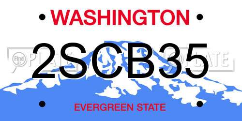 2SCB35 Washington License Plate