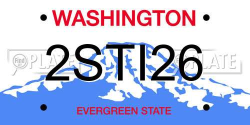 2STI26 Washington License Plate