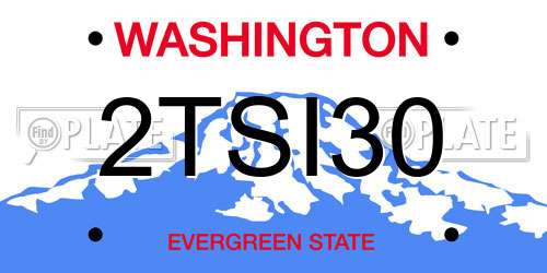 2TSI30 Washington License Plate