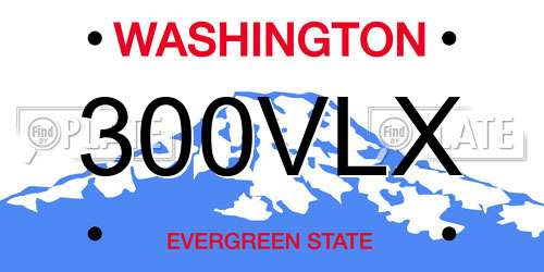 300VLX Washington License Plate