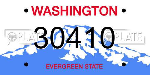 30410 Washington License Plate