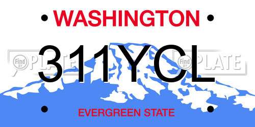 311YCL Washington License Plate