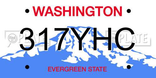 317YHC Washington License Plate