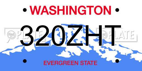 320ZHT Washington License Plate