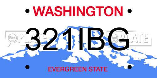 321IBG Washington License Plate