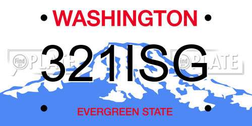 321ISG Washington License Plate