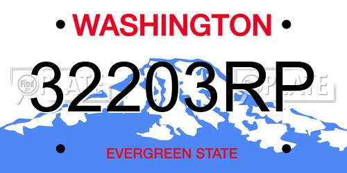 32203RP Washington License Plate