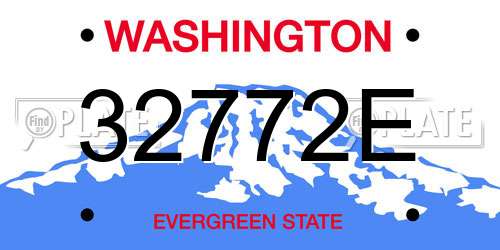 32772E Washington License Plate
