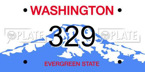 329 Washington License Plate