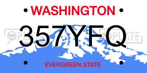 357YFQ Washington License Plate