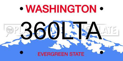 360LTA Washington License Plate