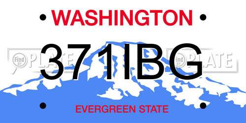 371IBG Washington License Plate