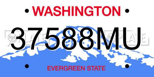 37588MU Washington License Plate