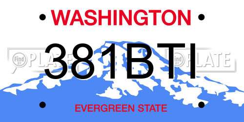 381BTI Washington License Plate