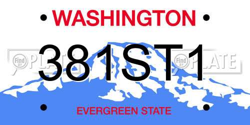 381ST1 Washington License Plate