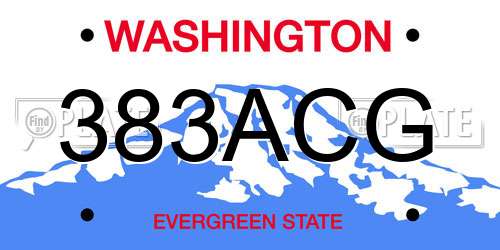 383ACG Washington License Plate