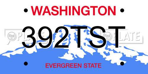 392TST Washington License Plate