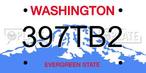 397TB2 Washington License Plate