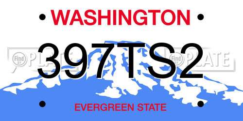 397TS2 Washington License Plate