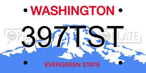 397TST Washington License Plate