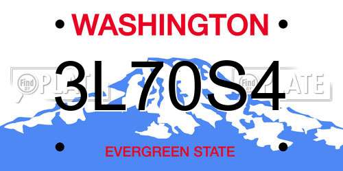 3L70S4 Washington License Plate