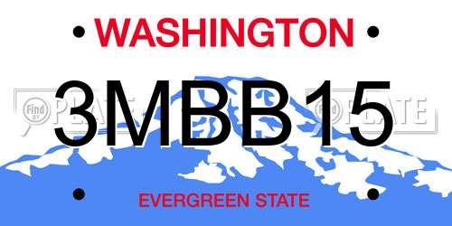 3MBB15 Washington License Plate