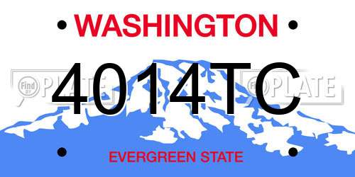 4014TC Washington License Plate