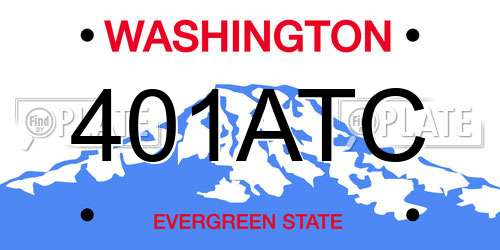 401ATC Washington License Plate