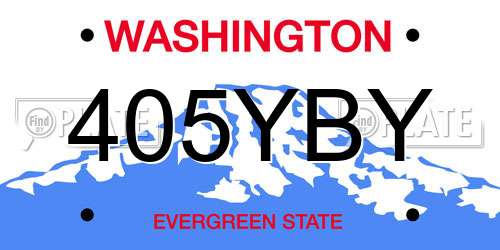 405YBY Washington License Plate