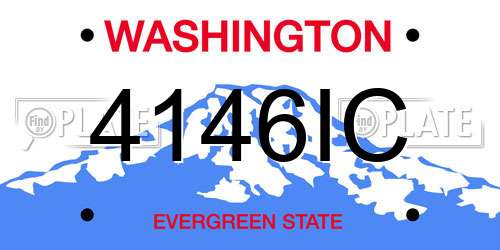 4146IC Washington License Plate