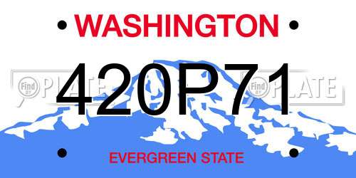 420P71 Washington License Plate