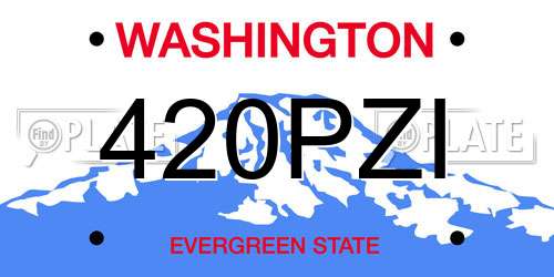 420PZI Washington License Plate