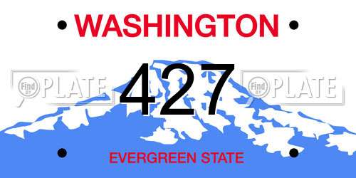 427 Washington License Plate