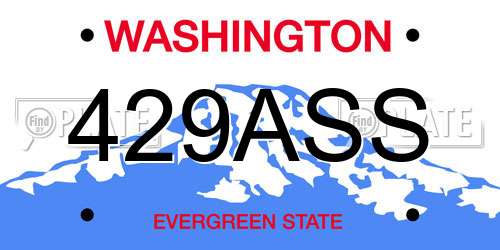 429ASS Washington License Plate