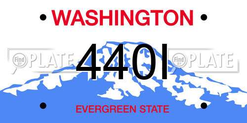 440I Washington License Plate