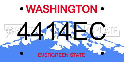 4414EC Washington License Plate
