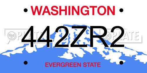 442ZR2 Washington License Plate