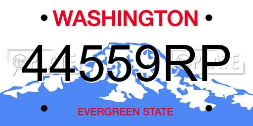 44559RP Washington License Plate