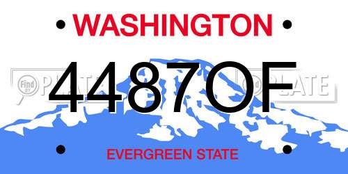 4487OF Washington License Plate