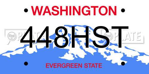 448HST Washington License Plate