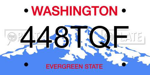 448TQF Washington License Plate