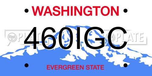 460IGC Washington License Plate