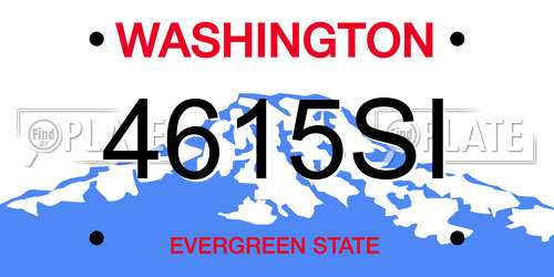 4615SI Washington License Plate