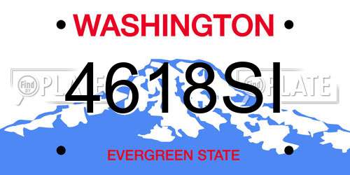 4618SI Washington License Plate