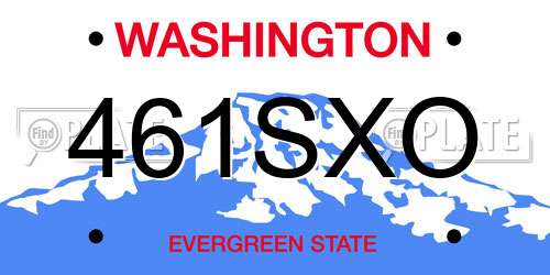 461SXO Washington License Plate